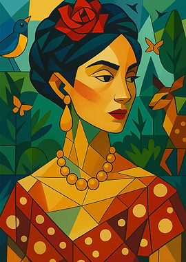 Beautiful woman with Nature Elements