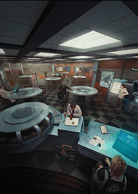 SCP Foundation Cafeteria Scene