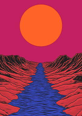 Red Canyon with Blue River