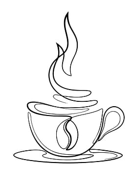 Coffee Cup Line Art