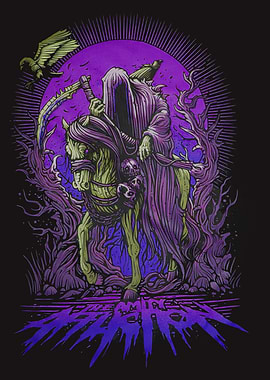 Grim Reaper on Horseback Illustration