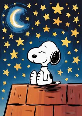 Snoopy under the stars