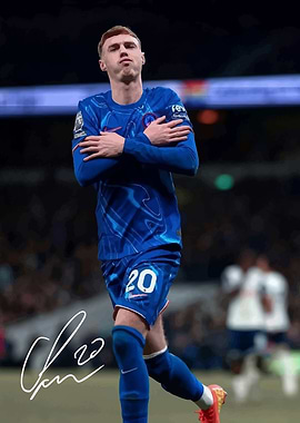 Soccer player in blue uniform