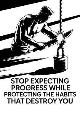 Motivational Black and White Illustration