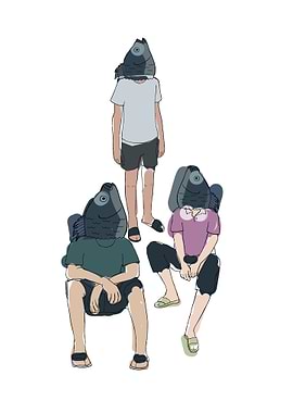 Abstract Fish Head People