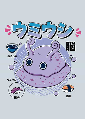 Kawaii Sea Slug Sushi Art