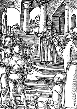 Christ Before Pilate Albrecht Durer Engraving