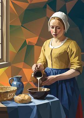 The Milkmaid Low Poly Art