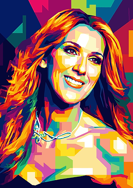 Celine Dion Pop Art Portrait