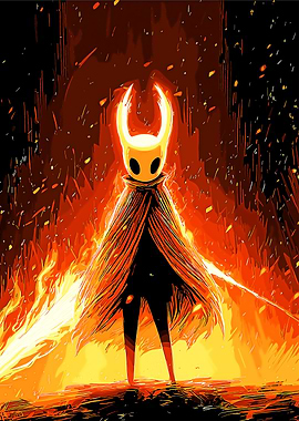 Hollow Knight in Fiery Abyss