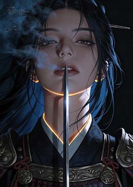 Woman with Sword in Mouth