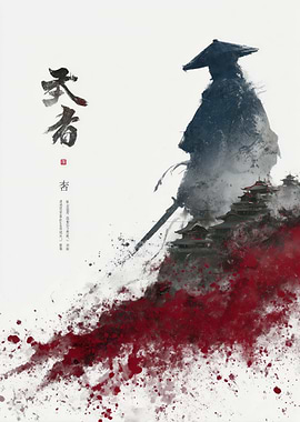 Samurai Ink Wash Painting