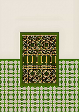 Green Window In Morocco
