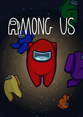 Among Us characters in space