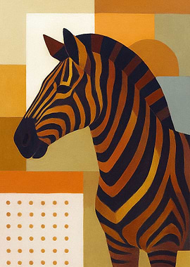Abstract Zebra painting