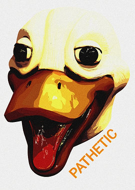 Pathetic Duck Head Illustration