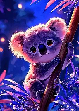 Cute Koala in a Tree