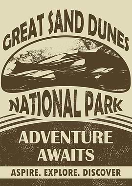 Great Sand Dunes National Park: Adventure Awaits Poster