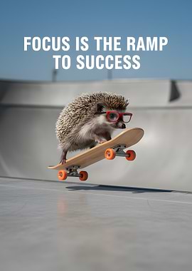 Hedgehog on Skateboard: Focus on Success