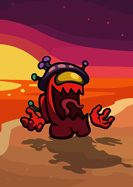 Among Us Imposter Alien Character