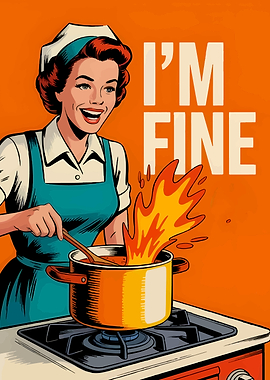 I'm Fine - Comic Style Illustration