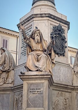 Marble Statue of a Prophet in Rome