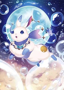 Fantasy Rabbit in Bubble World