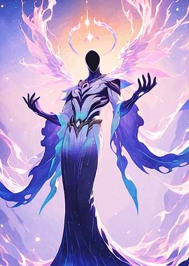 Abstract Angelic Figure with Wings