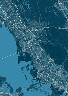 Hayward, California City Map