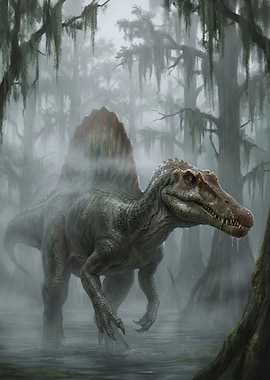 Spinosaurus in Misty Swamp