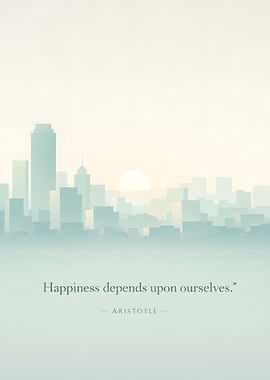 Cityscape with Inspirational Quote