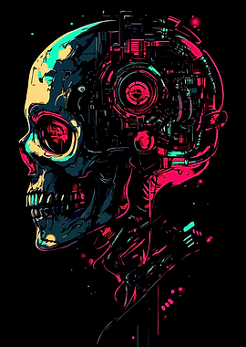 Cybernetic Skull Profile