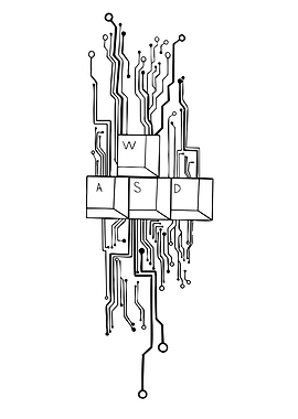 WASD Keys with Circuit Board Design