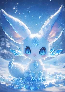 Crystal Fox in Winter Wonderland