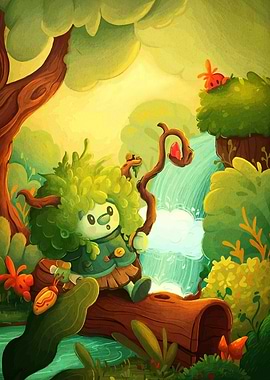 Forest Sprite with Crystal Staff