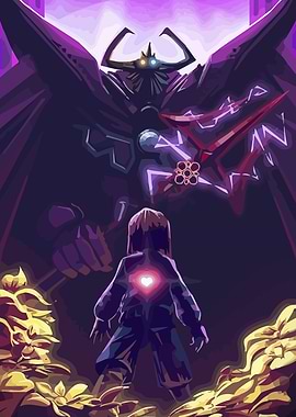 Frisk versus Asriel Dreemurr fanart