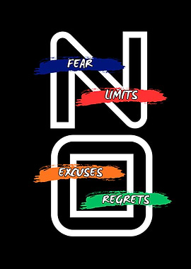 Inspirational NO Typography Art