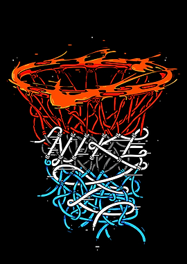 Basketball Hoop Abstract Art