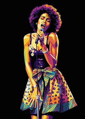 whitney houston in Pop Art Style