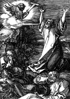 Christ on the Mount of Olives Albrecht Durer Engraving