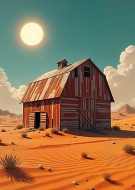 Desert Barn Under the Sun