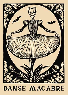 Danse Macabre Skeleton Ballerina
