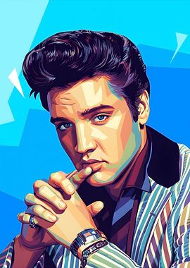 Elvis Presley Pop Art Portrait