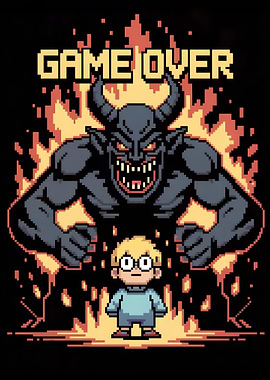 Game Over Pixel Art