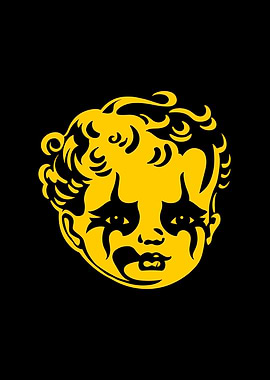 Clown Baby Yellow on Black