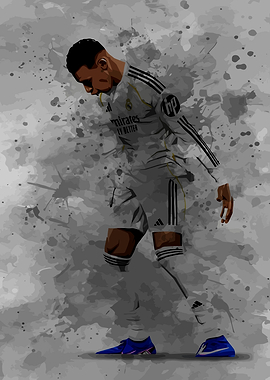 Soccer Player in Action Art