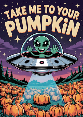 Alien Pumpkin Patch Halloween