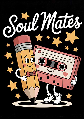 Soul Mates: Pencil and Cassette Tape