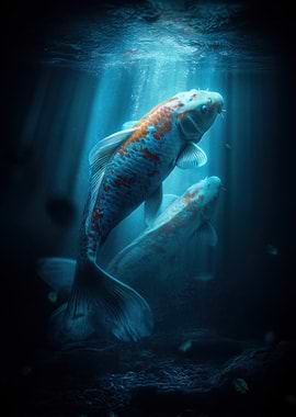 Koi Fish Underwater
