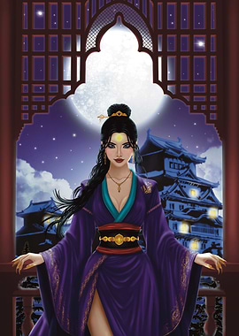Moonlit Empress in a Japanese Palace